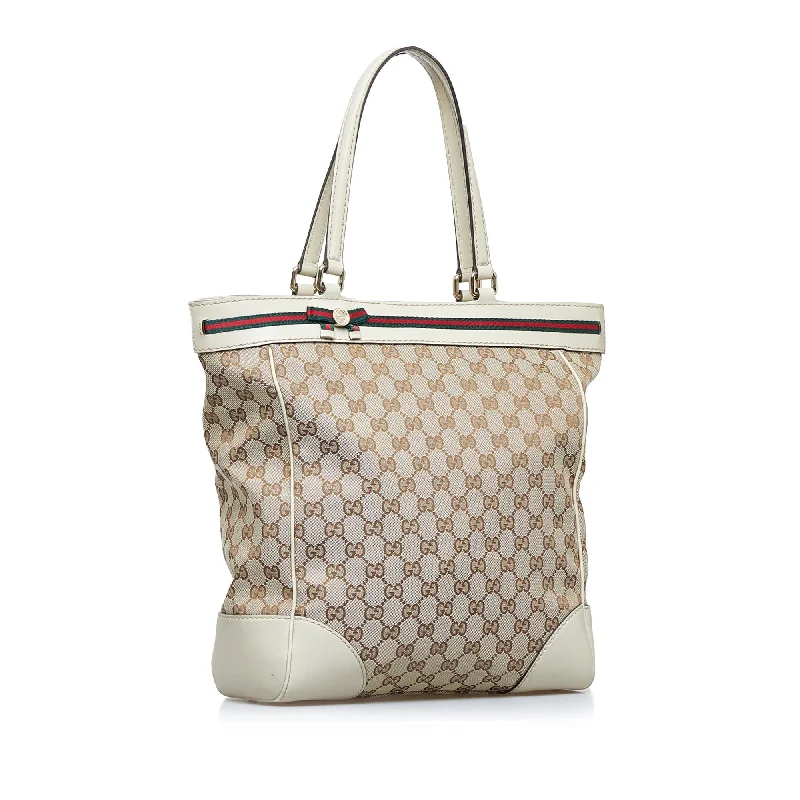 Beige Gucci GG Canvas Mayfair Tote Bag