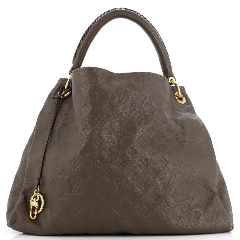 Shoulder bags with modern logos for branding -Artsy Handbag Monogram Empreinte Leather MM