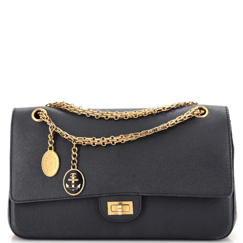 Shoulder bags with elegant gold-tone hardware -Nude Medallion Reissue 2.55 Flap Bag Calfskin 226