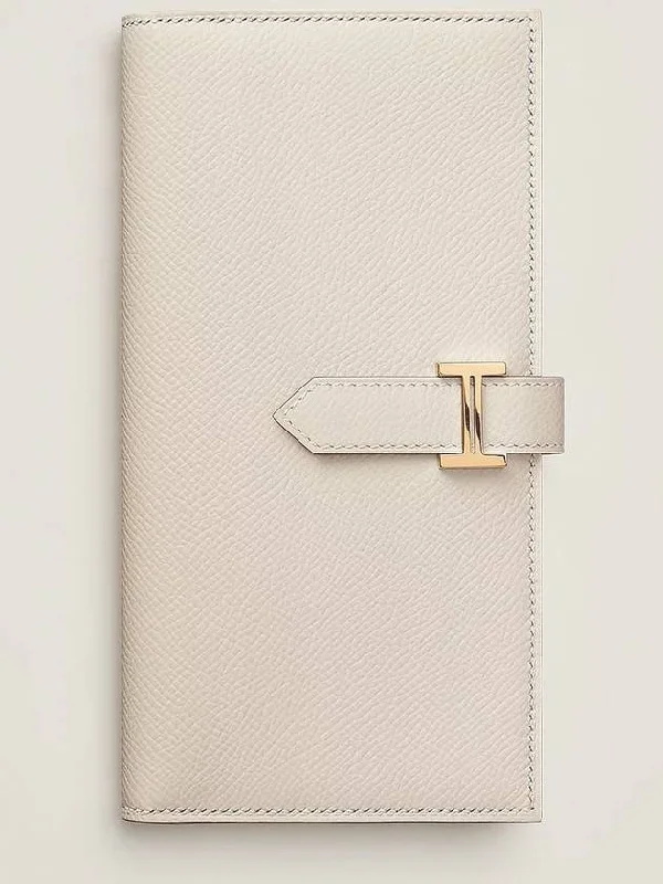 Bean long wallet Abson Craie gold plated