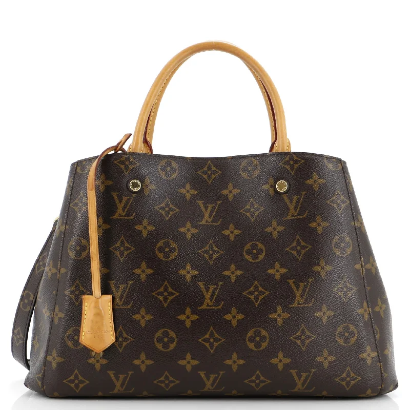 Shoulder bags with expandable sides for flexibility -Montaigne Handbag Monogram Canvas MM