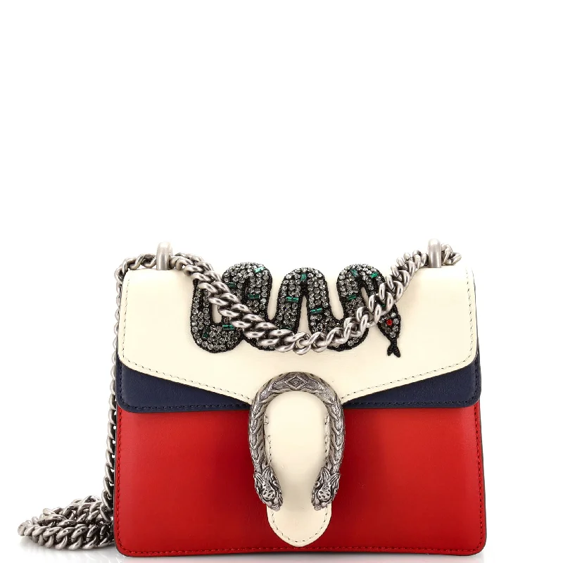 Shoulder bags with thick straps for durability -Dionysus Bag Embellished Leather Mini