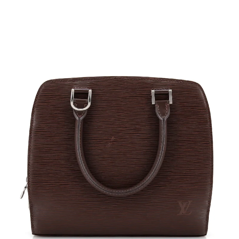 Shoulder bags with eco-friendly bamboo accents -Pont Neuf Handbag Epi Leather PM