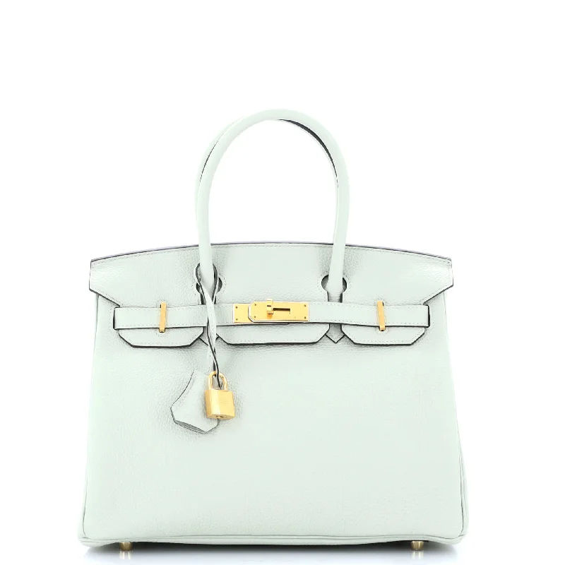 Shoulder bags with structured shapes for class -Birkin Handbag Grey Togo with Gold Hardware 30