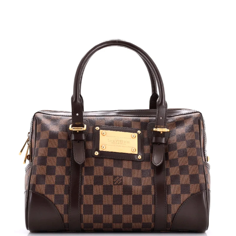 Shoulder bags with bold text for statements -Berkeley Handbag Damier