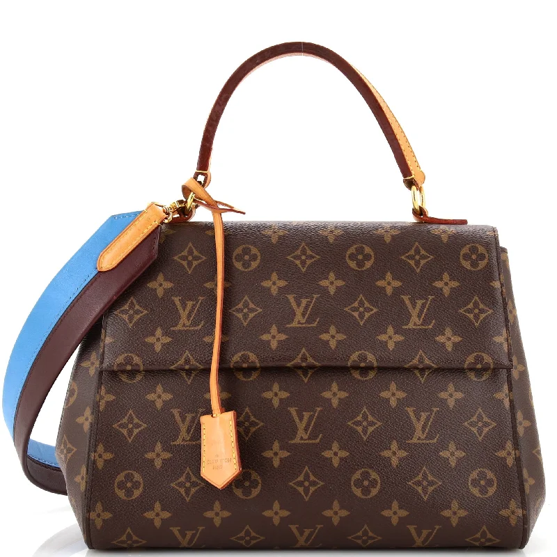 Shoulder bags with contrast stitching for detail -Cluny Top Handle Bag Monogram Canvas MM