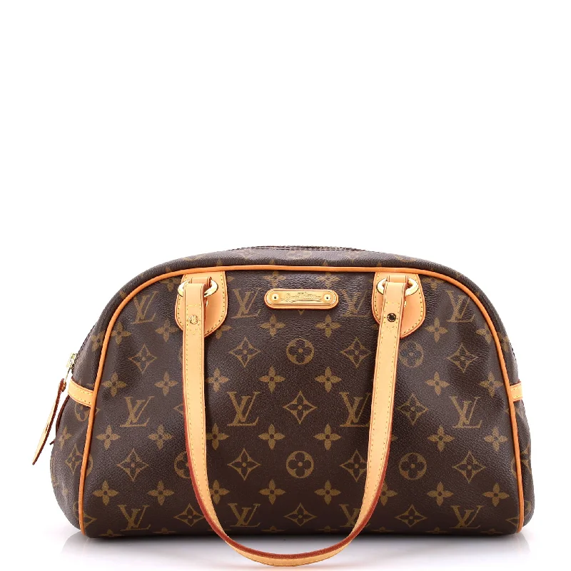 Shoulder bags with leather accents for elegance -Montorgueil Handbag Monogram Canvas PM