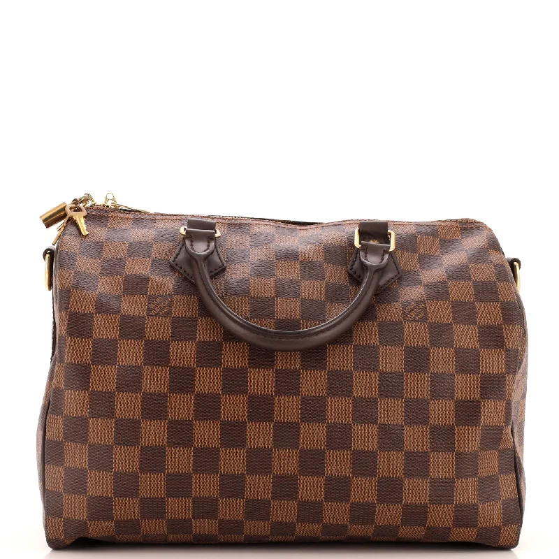 Vegan leather shoulder bags for eco-friendly style -Speedy Bandouliere Bag Damier 30