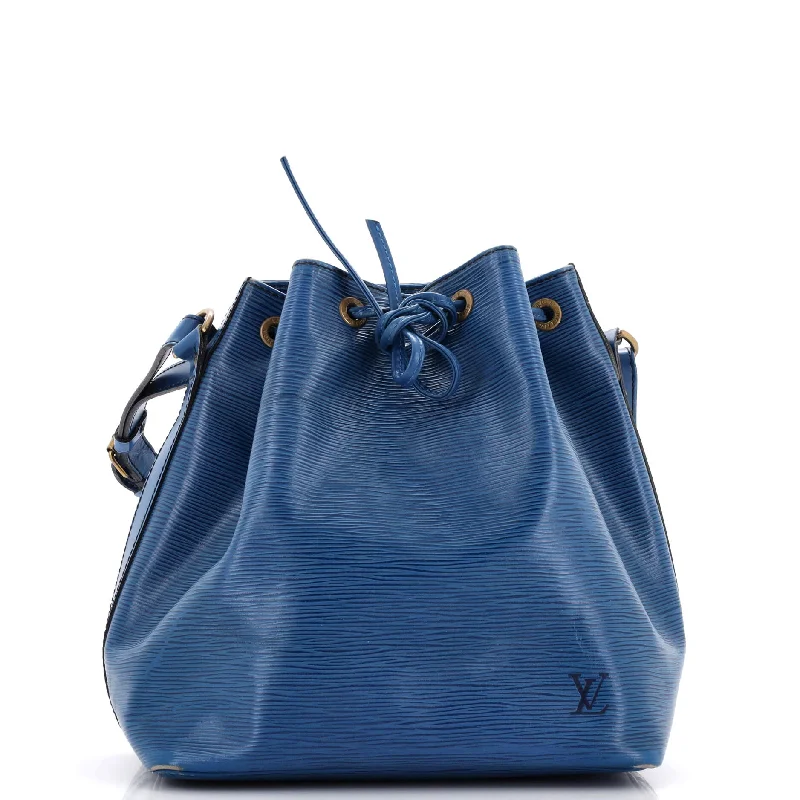 Shoulder bags with drawstring tops for style -Petit Noe NM Handbag Epi Leather