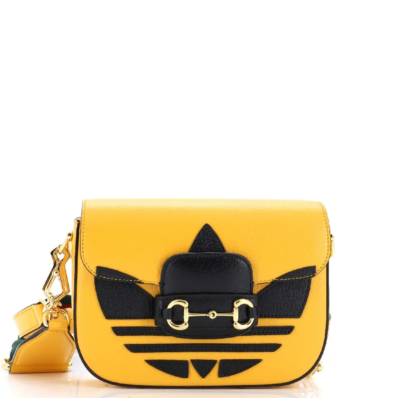 Shoulder bags with detachable pouches for versatility -x Adidas Horsebit 1955 Shoulder Bag Leather Mini