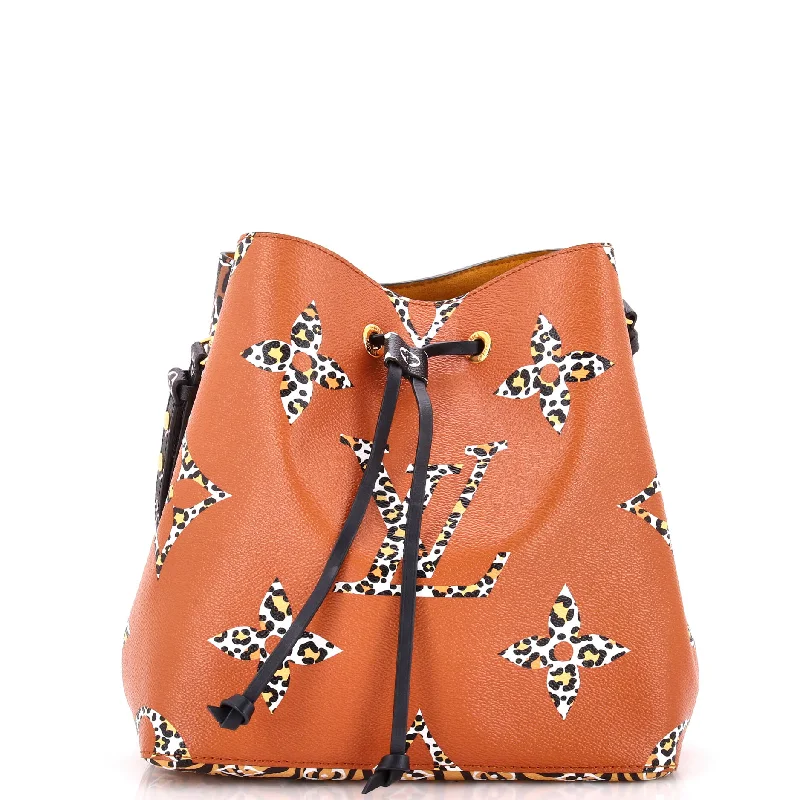 Shoulder bags with soft linings for protection -NeoNoe Handbag Limited Edition Jungle Monogram Giant