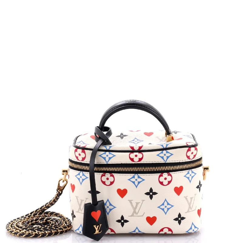 Shoulder bags with padded interiors for laptops -Vanity Handbag Limited Edition Game On Multicolor Monogram PM