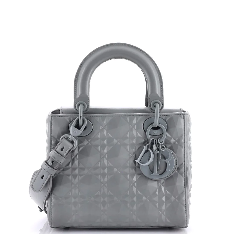 Shoulder bags with vegan suede for softness -My ABCDior Lady Dior Bag Diamond Motif Cannage Calfskin Small