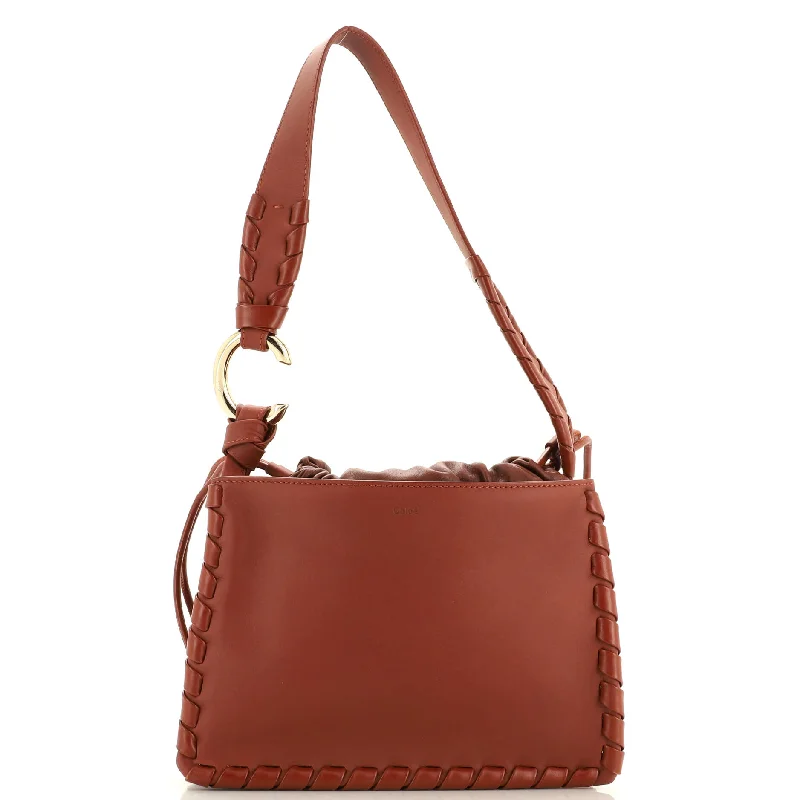 Shoulder bags with wide openings for access -Mate Shoulder Bag Leather Small