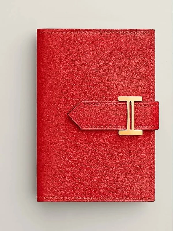 Bean card wallet rouge de quer gold plated