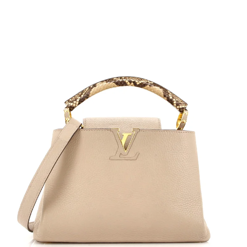 Canvas shoulder bags perfect for casual outings -Capucines Bag Leather with Python BB