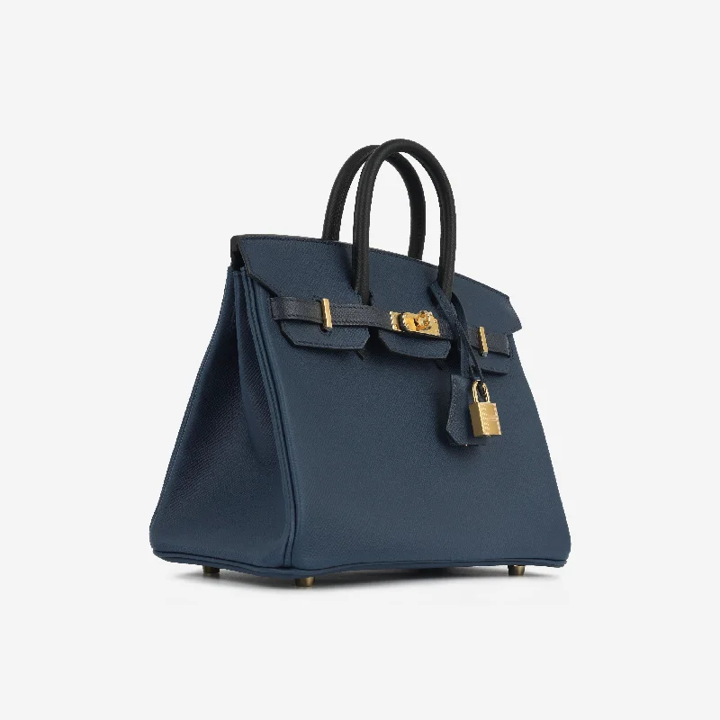 Birkin 25 - Bleu De Prusse/Bleu Indigo/Noir Epsom