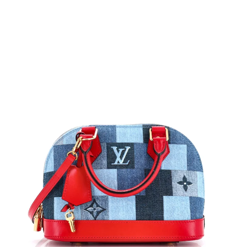 Shoulder bags with sleek silhouettes for fashion -Alma Handbag Damier and Monogram Patchwork Denim BB