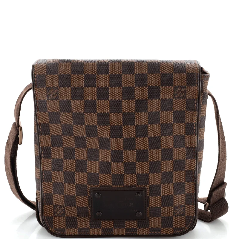 Designer shoulder bags with luxury brand logos -Brooklyn Handbag Damier PM