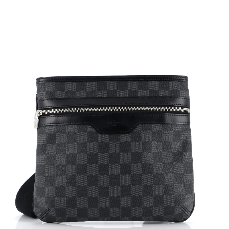 Quilted shoulder bags with elegant textured designs -Thomas Handbag Damier Graphite