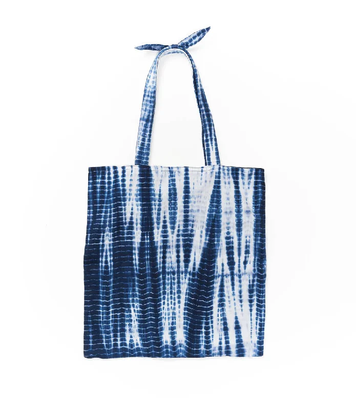 Shibori Bow Tie Tote Bag