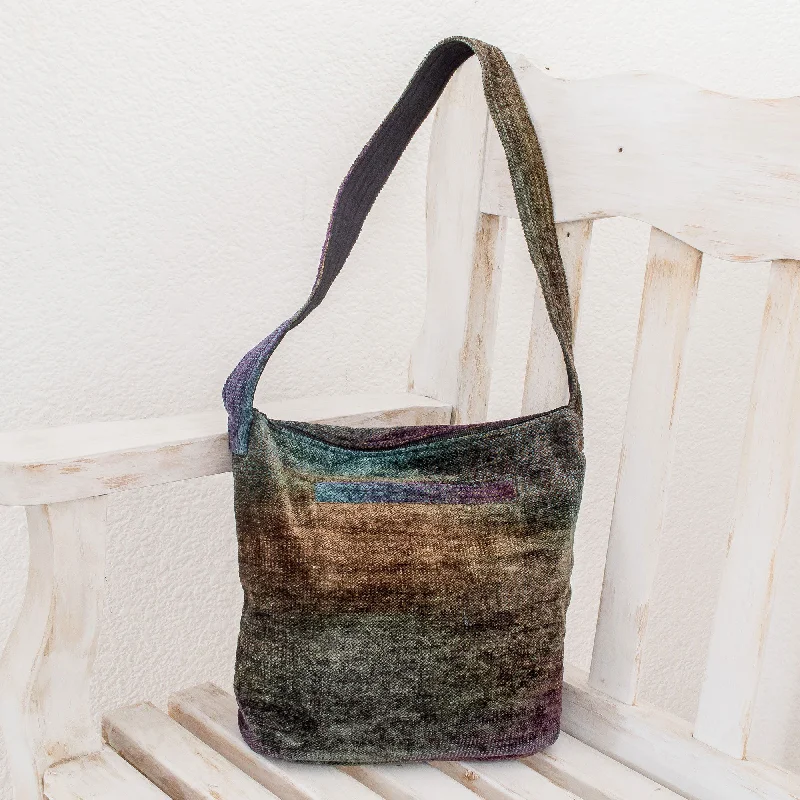 Bamboo Chenille Shoulder Bag