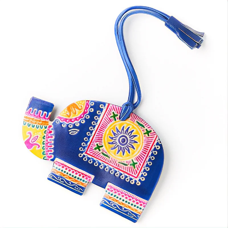 Blue Elephant Luggage Tag