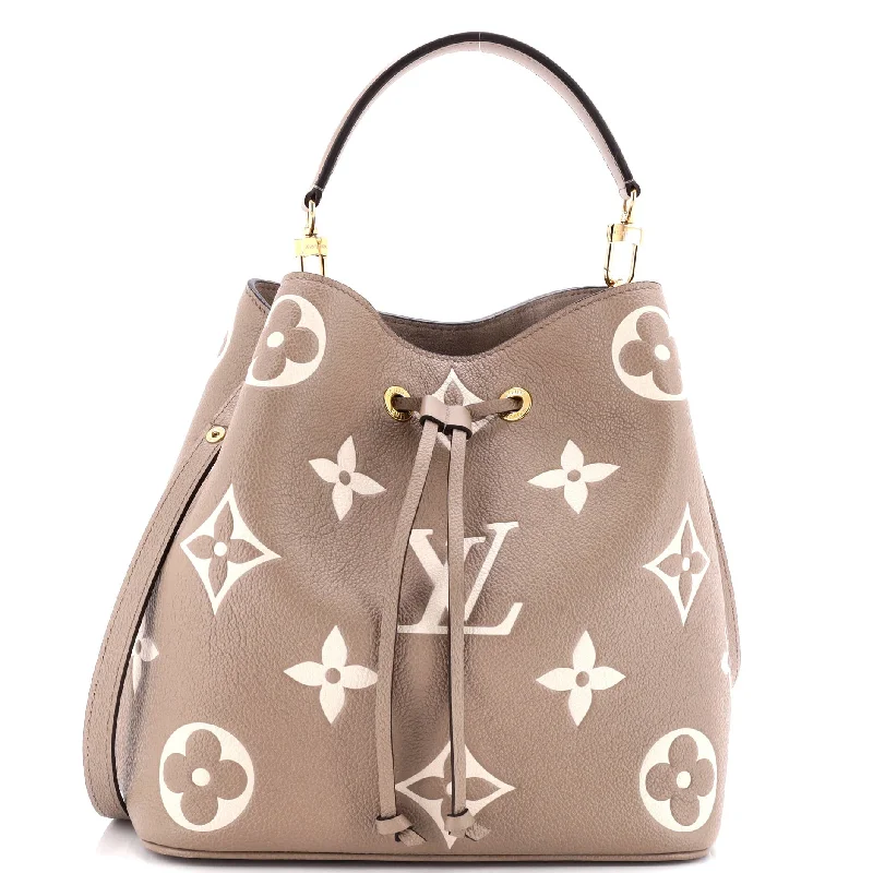 Shoulder bags with drawstring tops for style -NeoNoe Handbag Bicolor Monogram Empreinte Giant MM