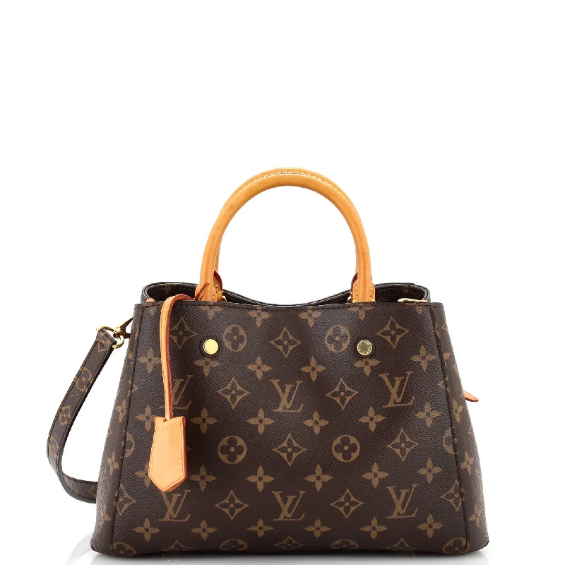 Shoulder bags with playful patterns for fun -Montaigne Handbag Monogram Canvas BB