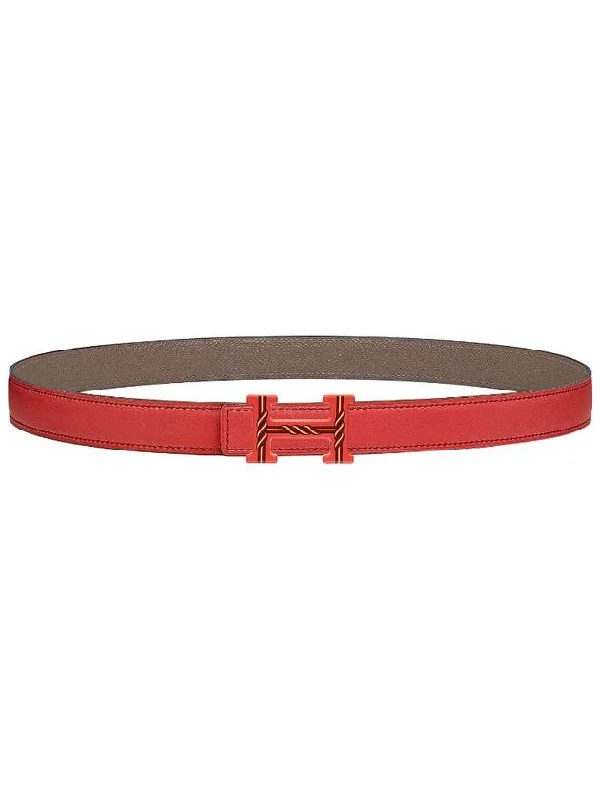 Belt H Email Quadrige Belt Buckle Reversible Doublesided Leather Strap 24mm H052150CAED