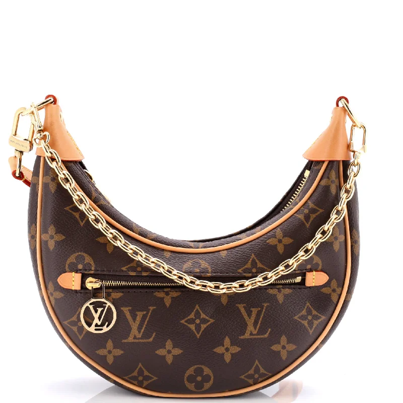 Shoulder bags with retro logos for charm -Loop Handbag Monogram Canvas