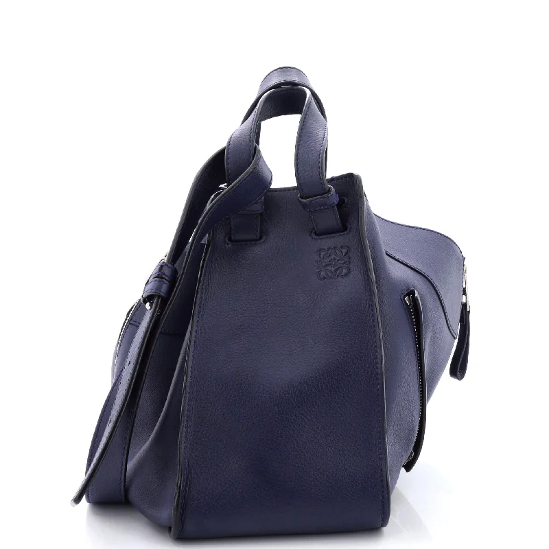 Shoulder bags with soft velvet for luxury -Hammock Bag Leather Small