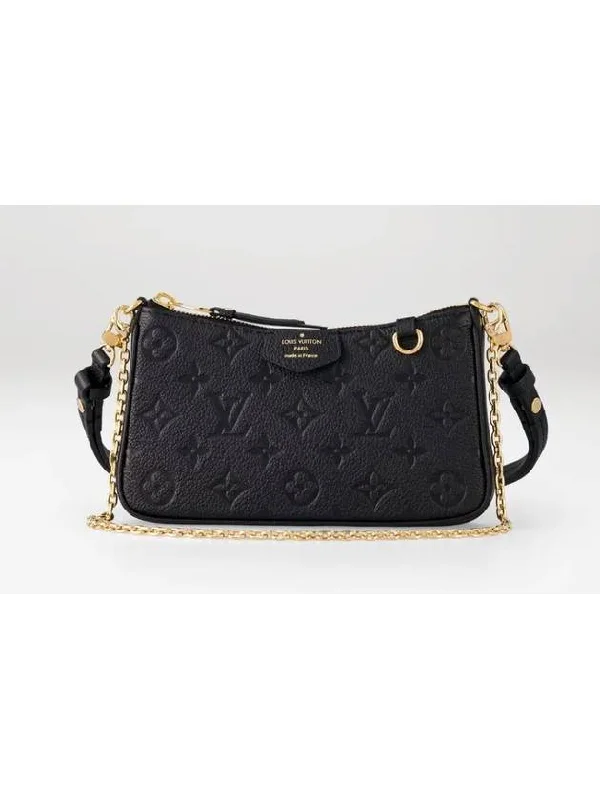 Bag Mini Chain Wallet Cross Tote Shoulder Easy Pouch On Strap Embossed Monogram Emfred Cowhide Black M80349