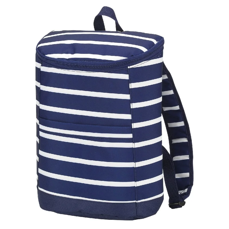 Navy Stripe Cooler Backpack