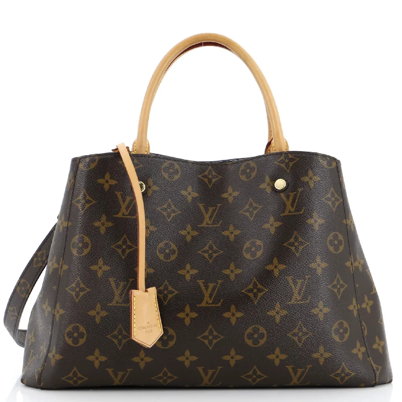 Shoulder bags with sleek hardware for sophistication -Montaigne Handbag Monogram Canvas MM