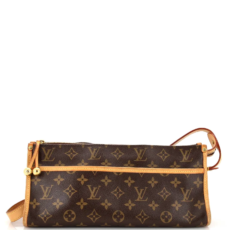 Quilted shoulder bags with elegant textured designs -Popincourt Shoulder Bag Monogram Canvas Long