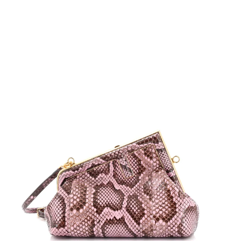 Shoulder bags with bright accents for pop -First Bag Python Small