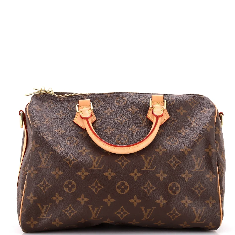 Leather shoulder bags for stylish everyday carry -Speedy Bandouliere Bag Monogram Canvas 30