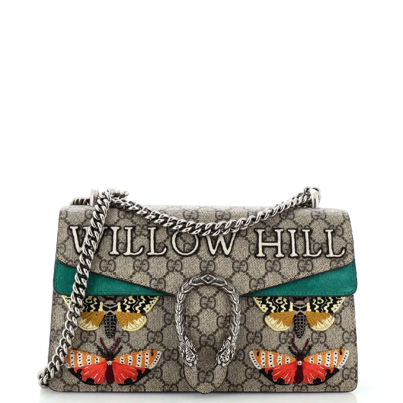 Shoulder bags with structured shapes for class -Dionysus Bag Embroidered GG Coated Canvas Small