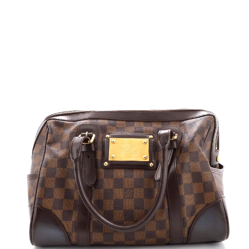 Shoulder bags with wide openings for access -Berkeley Handbag Damier