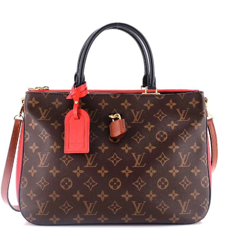 Shoulder bags with modern logos for branding -Millefeuille Handbag Monogram Canvas and Leather