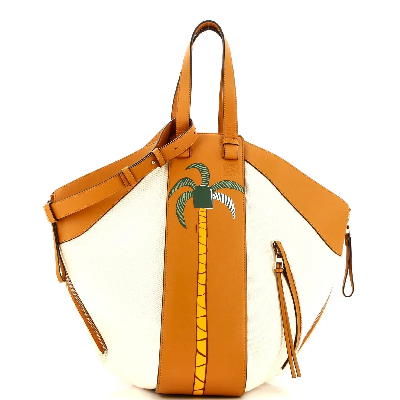 Shoulder bags with sleek silhouettes for fashion -Ken Price Hammock Bag Printed Leather and Canvas Medium