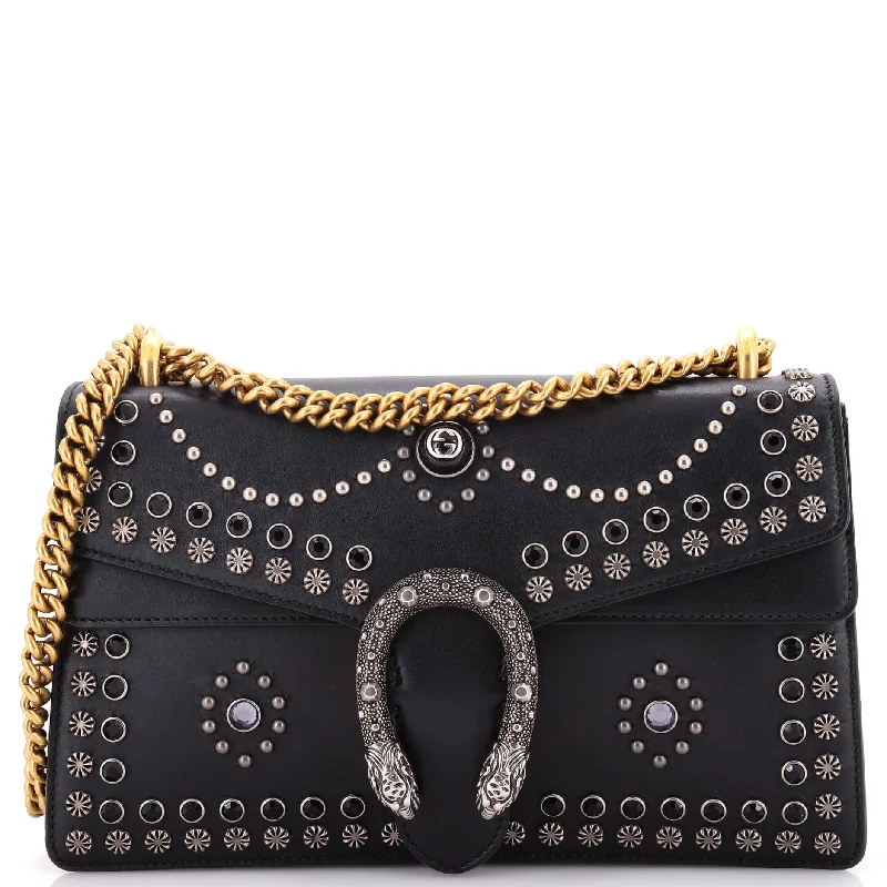 Shoulder bags with minimalist sleek silhouettes -Dionysus Bag Studded Leather Small