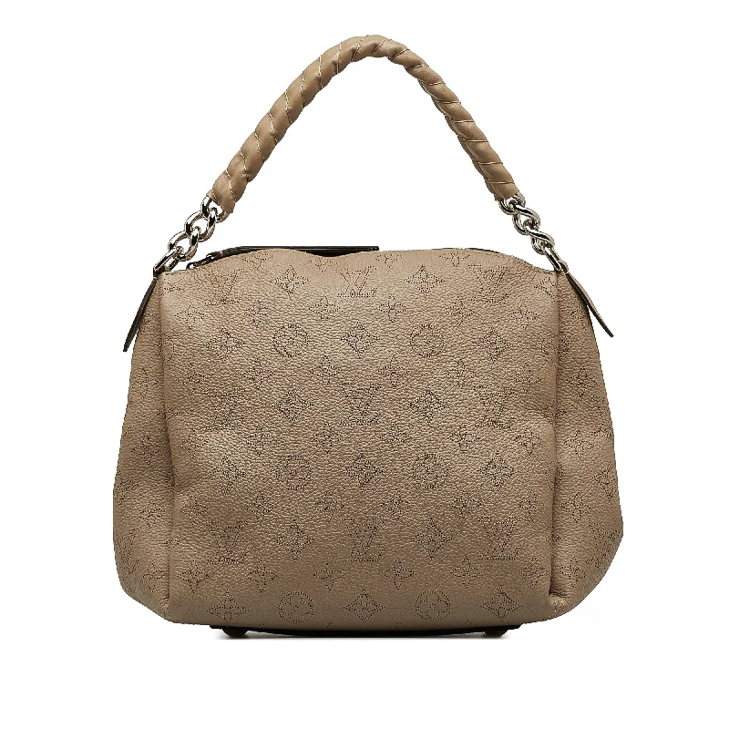 Beige Louis Vuitton Monogram Mahina Babylone Chain BB Satchel