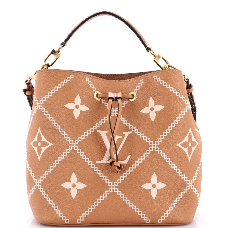 Shoulder bags with sleek hardware for sophistication -NeoNoe Handbag Monogram Empreinte Giant Broderies MM