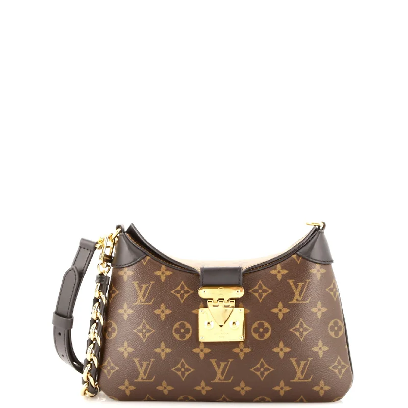 Shoulder bags with chevron designs for trend -LV Twinny Handbag Monogram Canvas and Reverse Monogram Canvas with Leather