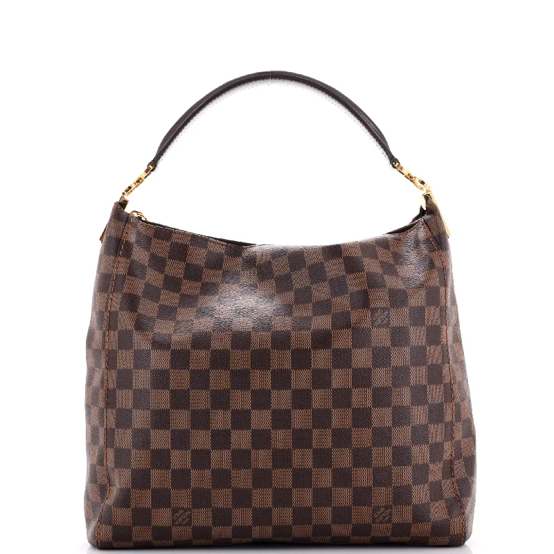 Shoulder bags with wide openings for access -Portobello Handbag Damier PM