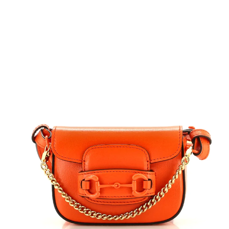 Shoulder bags with subtle embroidery for detail -Horsebit 1955 Shoulder Bag Leather Super Mini