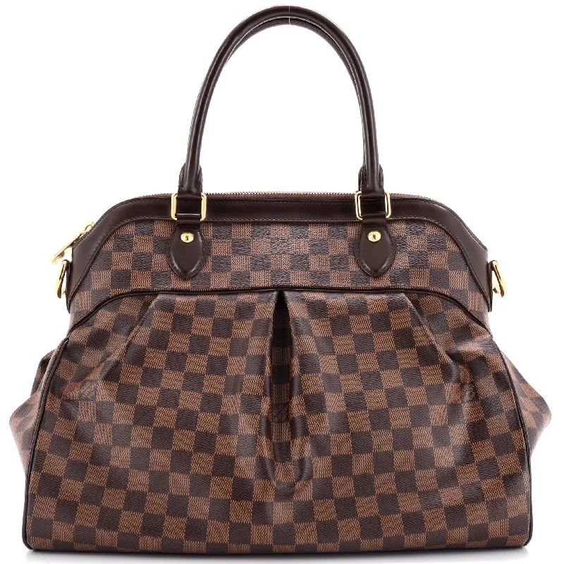 Shoulder bags with soft velvet for luxury -Trevi Handbag Damier GM