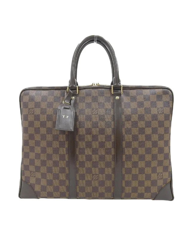 Best tote bags for the beach with waterproof materials for durability-Authentic Louis Vuitton Canvas Business Briefcase